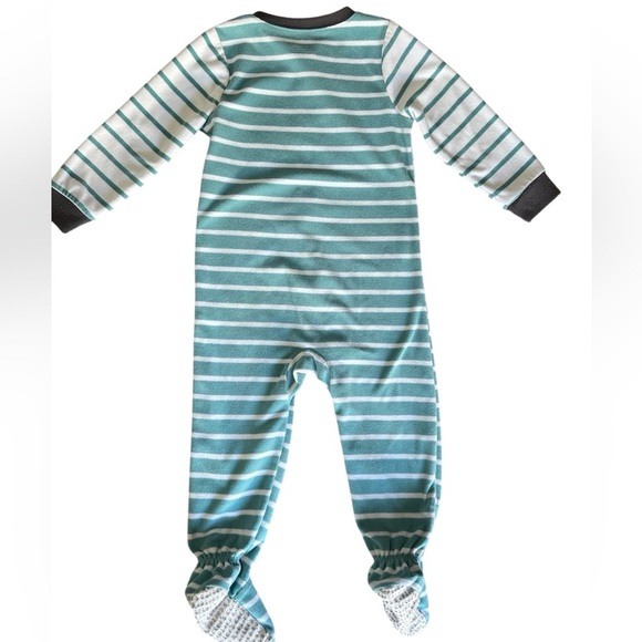 Carter’s Blue Raccoon Fleece Zip Footed Onesie Pj’s 2T Boys - Picture 3 of 5